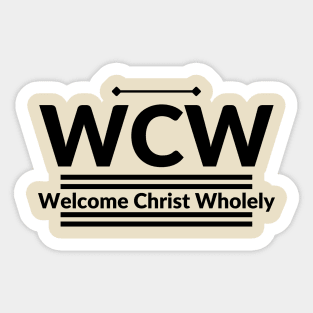 WCW, Christian design, typography, and motivational Sticker